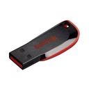 Sandisk Cruzer Blade Memoria USB 2.0 32GB - Ultra Compacta - Color Negro/Rojo (Pendrive)