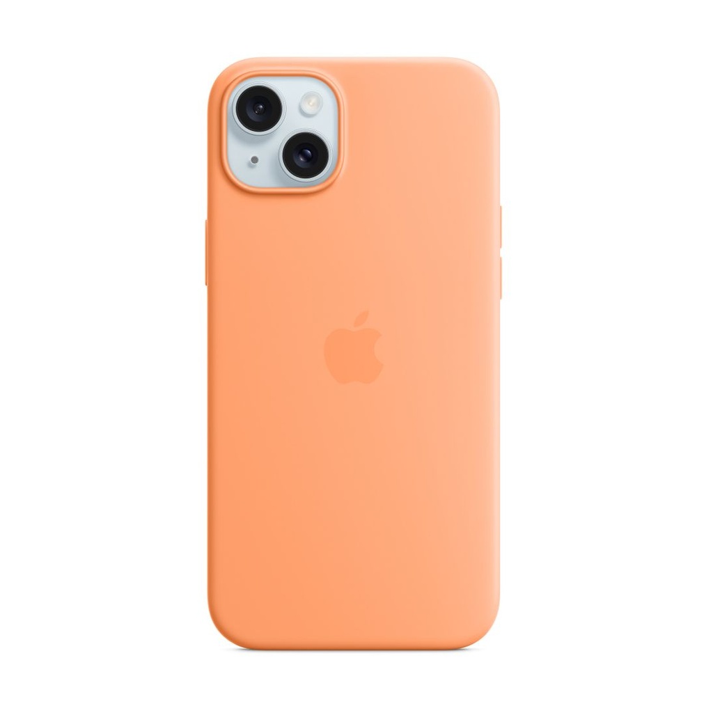 Apple Silicone Case with MagSafe Sorbet Orange, for iPhone 15 Plus, MT173ZM/A