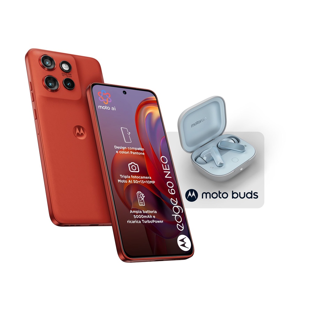 Motorola Edge 60 Neo 5G 8GB/256GB Rojo (Poinciana) Dual SIM + Moto Buds