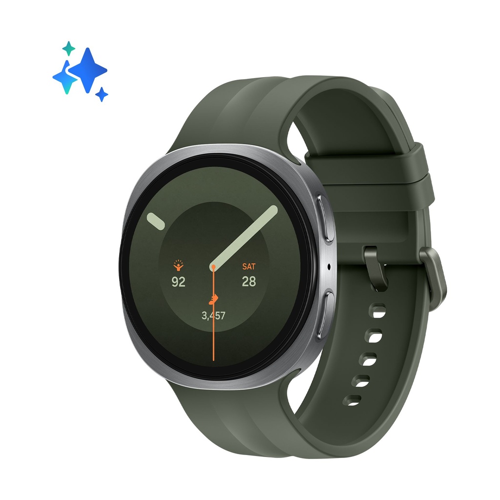 Samsung Galaxy Watch9 44mm Bluetooth Plata (Silver) y correa Sport Band Oliva L350