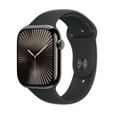 Apple Watch Series 10 GPS + Cellular 46mm Titanio Negro (Slate) y Correa Deportiva Negra - Talla S/M