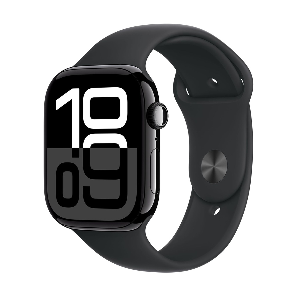 Apple Watch Series 10 GPS + Cellular 46mm Aluminio Negro (Jet Black) y Correa Deportiva Negra - Talla S/M