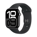 Apple Watch Series 10 GPS + Cellular 46mm Alluminio Nero (Jet Black) e cinturino sportivo nero - Taglia S/M