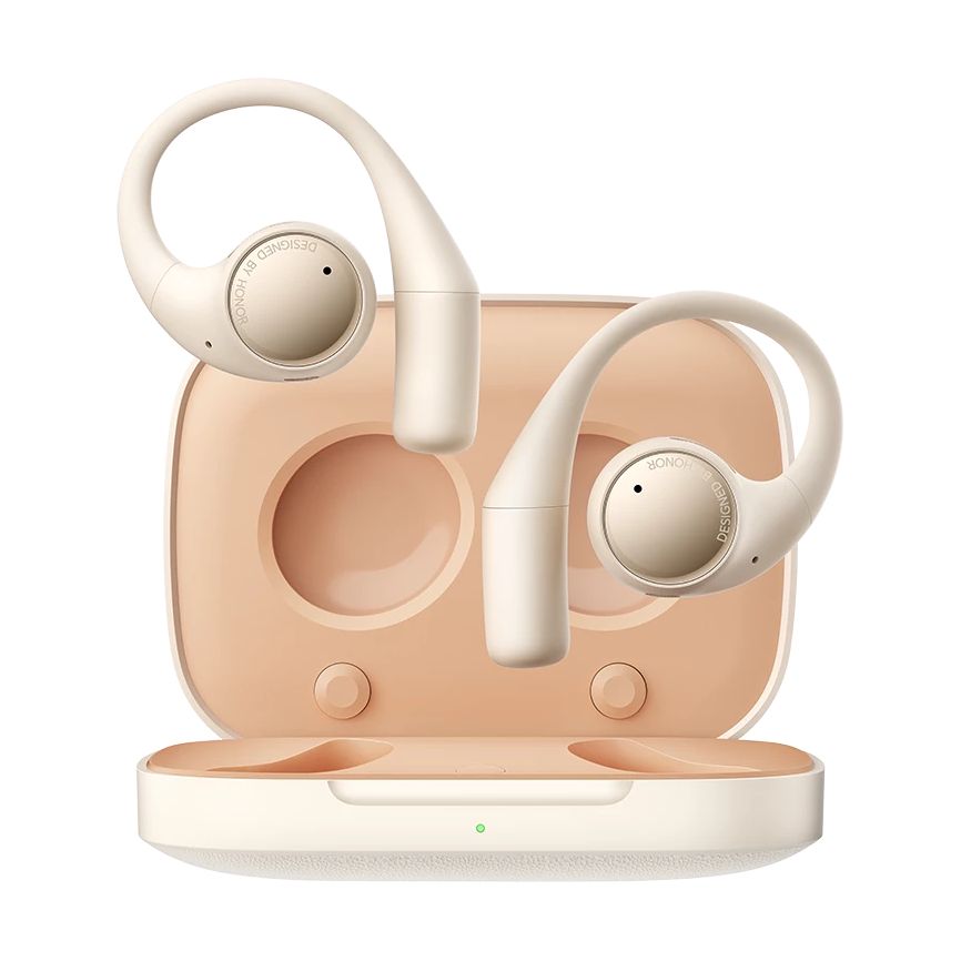 Écouteurs sans fil Honor Earbuds Open avec réduction de bruit, couleur or