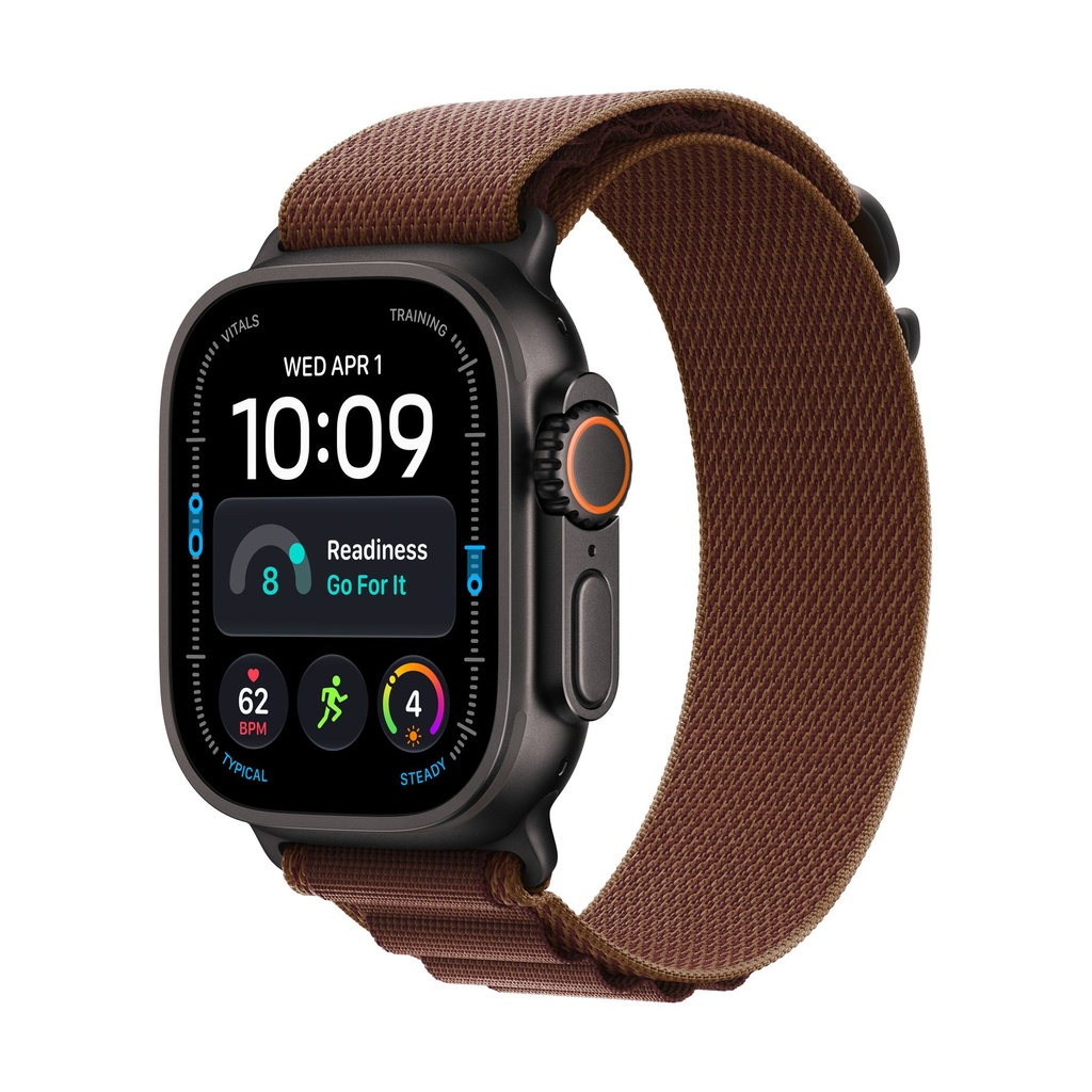 Apple Watch Ultra 4 GPS + Cellular 49mm Titanio Negro con Correa Alpine Loop Burdeos (Burgundy) - Talla M