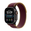 Apple Watch Ultra 4 GPS + Cellular 49mm Titanio Negro con Correa Trail Loop Burdeos (Burgundy) - Talla M/L