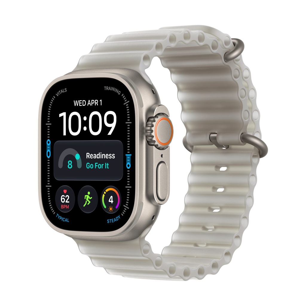 Apple Watch Ultra 4 GPS + Cellular 49mm Titanio Natural con Correa Ocean Gris Traslúcido
