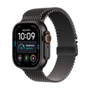 Apple Watch Ultra 4 GPS + Cellular 49 mm Titan Schwarz mit schwarzem Milanaise-Armband – Größe M