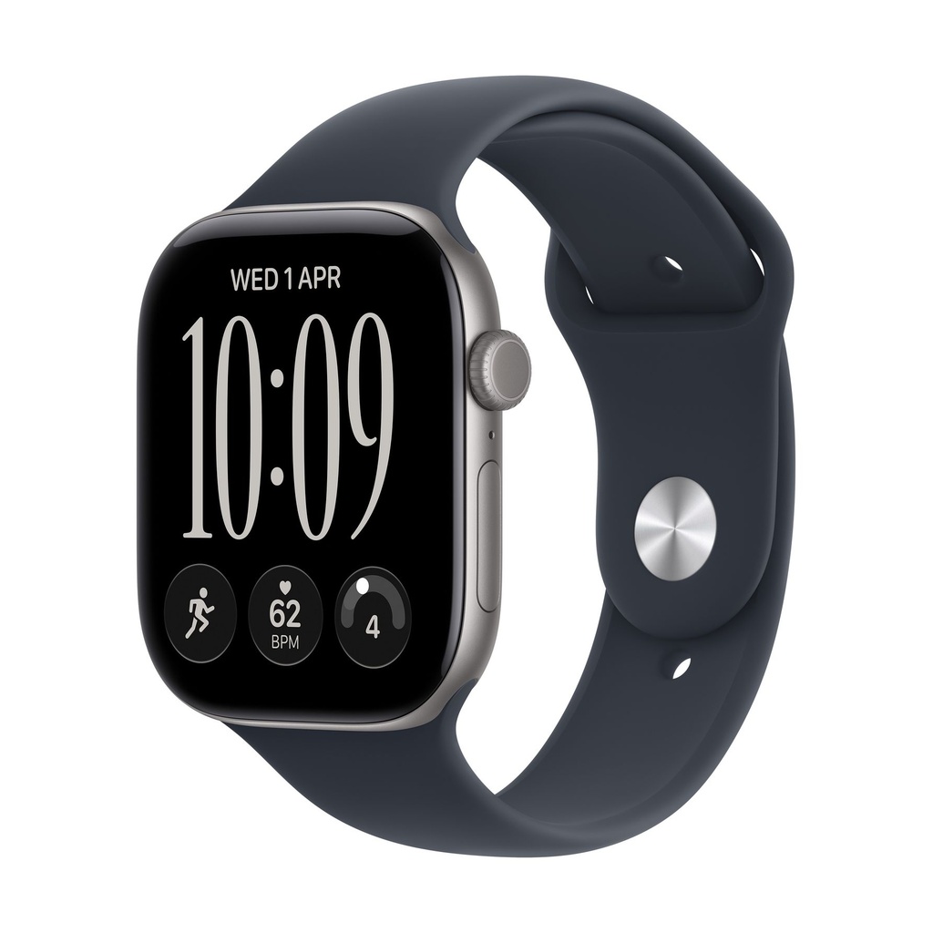 Apple Watch Series 12 GPS 46mm Space Gray Aluminum and Navy Sport Band - Size S/M