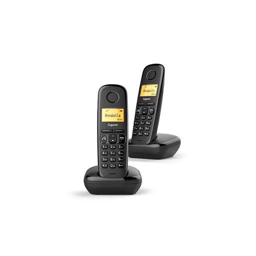 [GIA270DUOBK] Telefone sem fio DECT Gigaset Duo Preto A270