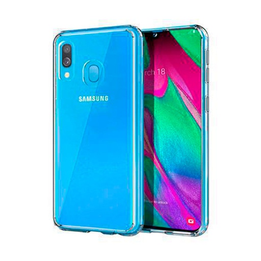 [CA40HT] Custodia ibrida per Samsung Galaxy A40 (paraurti + posteriore) trasparente