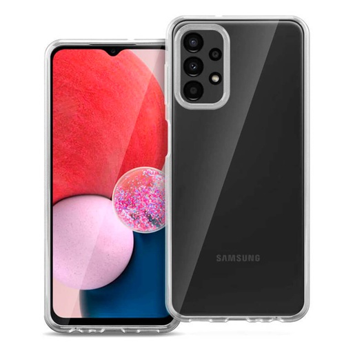 [CA13HT] Custodia ibrida (bumper + trasera) trasparente per Samsung Galaxy A13 4G
