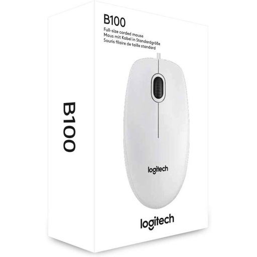 [DP.LOG-MOU_B100_BLANCO] Logitech B100 Mouse/ Up to 800 DPI/ White