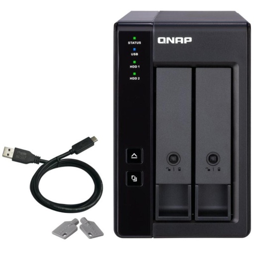 [DP.QNAP-DAS_TR-002] DAS QNAP TR-002/ 2 baias 3,5"- 2,5"/ formato torre