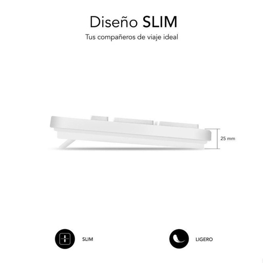 [DP.SUB-TEC_BUS_SLIM_WH] Tastiera Subblim Business Slim Silent / Bianca