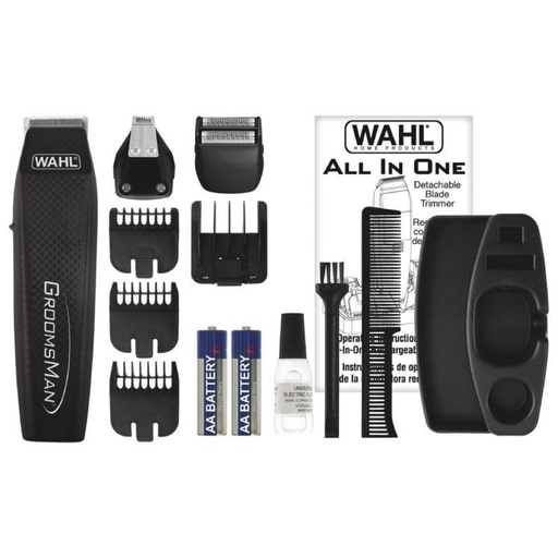 [DP.WAH-PAE-COR_GROOMSMAN_11A] Cortabarbas Wahl Groomsman All In 5537-3016/ con Batería/ 11 Accesorios
