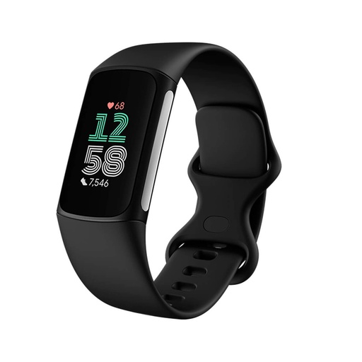 [FITBITCHARGE6BK] Fitbit Charge 6 nero (nero ossidiana) e corpo in alluminio nero