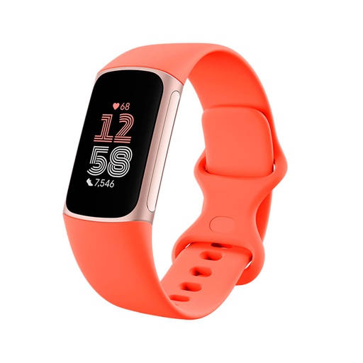 [FITBITCHARGE6GL] Fitbit Charge 6 Corail (Coral) et Corps en Aluminium Or Champagne