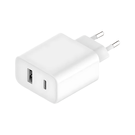 [XIAMI33WCRUSBACWH] Caricabatterie Xiaomi Mi 33W a ricarica rapida USB-A + USB-C Bianco