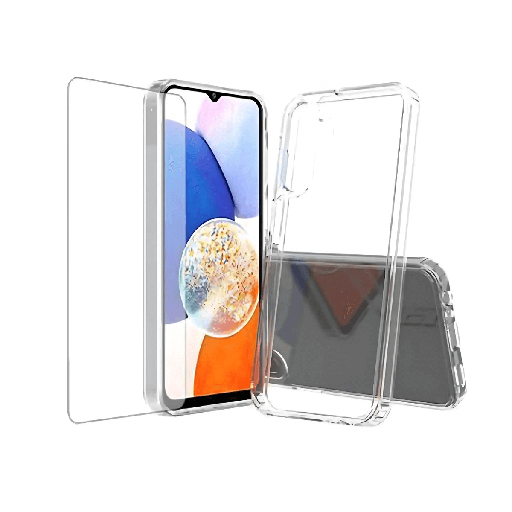 [PPSAA15PAC] Protecteur en verre trempé + coque hybride Samsung Galaxy A15 4G / A15 5G Transparent