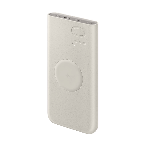 [SAMPB25WWCBG] Samsung Power Bank 10,000 mAh Wireless Charger Beige EB-U2510XUEGEU