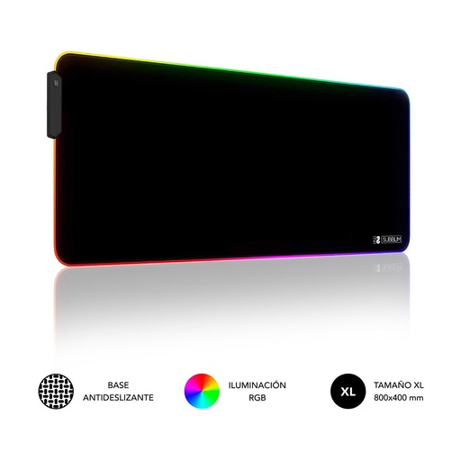 [MDMX189899] Alfombrilla Subblim MP-02RGB01 LED RGB XL/ 800 x 300 x 4 mm
