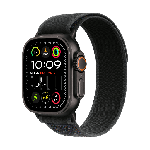 [APPLESWU2CELL49BKTLBKSM] Apple Watch Ultra 2 GPS + Cellular 49mm Titanium Black with Black Trail Loop - Size S/M
