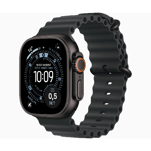 [APPWTCHULT35G49TBKCOBK] Apple Watch Ultra 3 GPS + Cellular 49 mm Noir titane avec bracelet Black Ocean (Black)