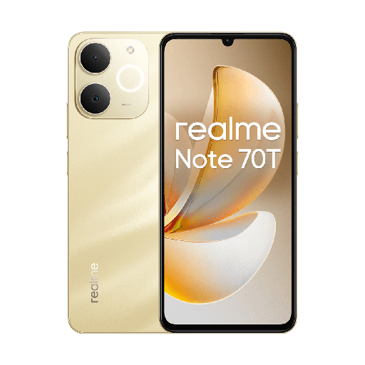 [REANOTE70T4G4256GL] Realme Note 70T 4G 4 Go/256 Go Or (Gold) Double SIM