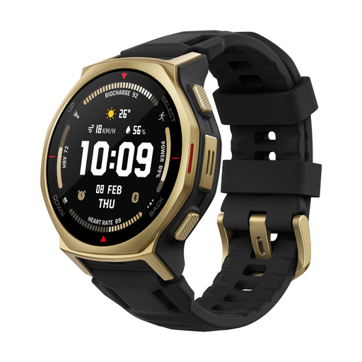 [AMZTREX3PRGPS44BKGL] Amazfit T-Rex 3 Pro GPS 44mm Smartwatch Nero Oro (Black Gold)