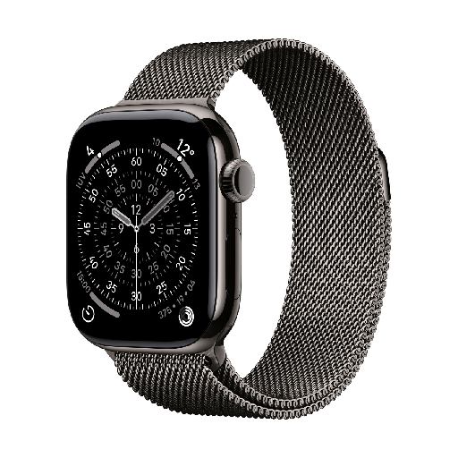 [APWHS10LTE42TBKCLMBKML] Apple Watch Series 10 GPS + Cellular 42mm Titanio Nero Ardesia e Cinturino in Maglia Milanese Nero Ardesia - Taglia M/L