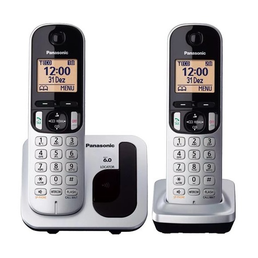 [MDMX12027491] Teléfono Inalámbrico Panasonic KX-TGC212PL/ Pack DUO/ Plata