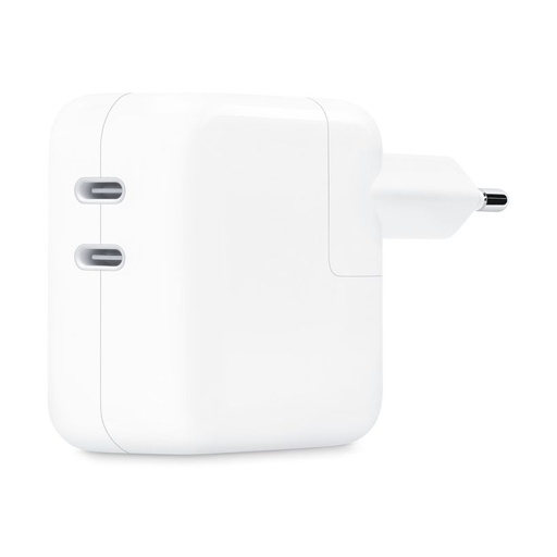 [APP35W2PORTUSBCWH] Alimentatore Apple da 35 W con 2 porte USB-C, colore bianco ((White))