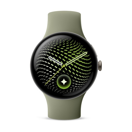 [GOOPIX545BTAGLCDGR] Google Pixel Watch 5 45mm Bluetooth Aluminio Dorado (Satin Pyrite) y correa deportiva Verde (Olive)