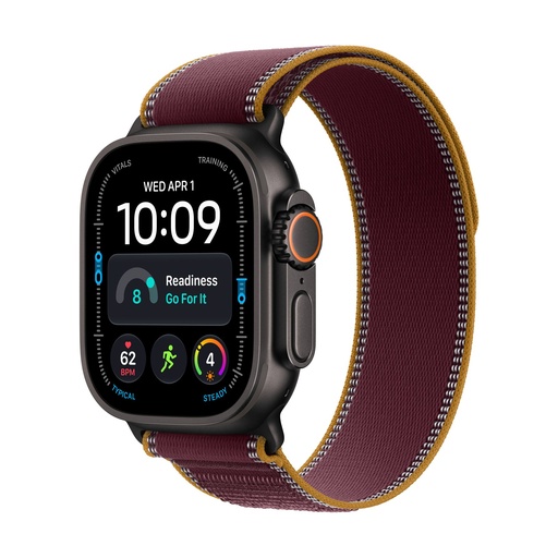 [APPWTCHULT45G49TBKCTLRDML] Apple Watch Ultra 4 GPS + Cellular 49mm Titanio Negro con Correa Trail Loop Burdeos (Burgundy) - Talla M/L