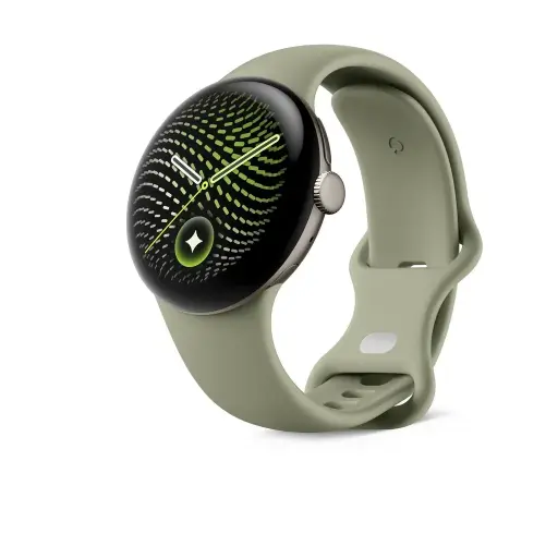 [GOOPIX541BTAGLCDGR] Google Pixel Watch 5 41mm Bluetooth Aluminio Dorado (Satin Pyrite) y correa deportiva Verde (Olive)